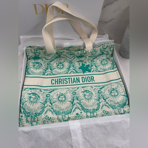 🔥NEW! RARE! DIOR•Toile de Juoy Soleil Dioriviera Tote Bag - Picture 1 of 3